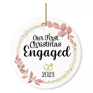 Our First Christmas Engaged Ornaments 2023, Engagement ...