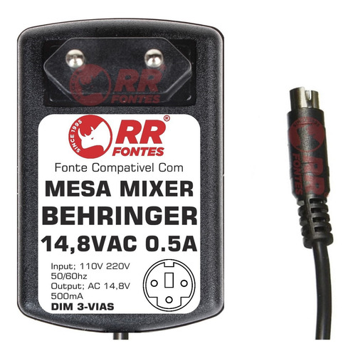 Fonte 14,8v Para Mesa Mixer Behringer Qx1002-usb Qx1202-usb