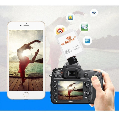 Adaptador Memória Wifi Sd X Micro Sd Ez Share Camera Celular