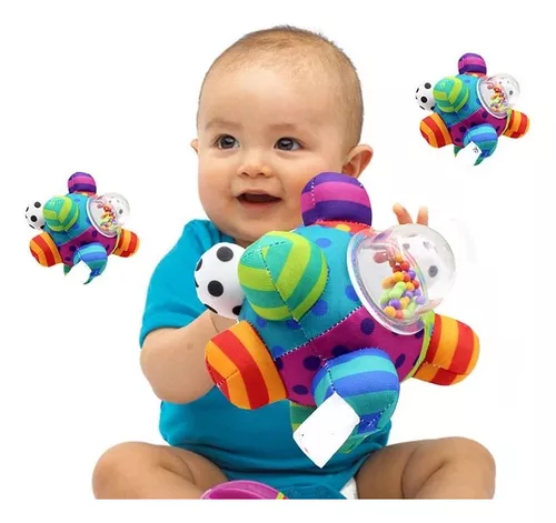 HABA Pelota de bebé de 4.5 pulgadas, tiempo boca abajo y juego sensorial  favorito para fomentar el gateo y las habilidades motoras gruesas para  bebés