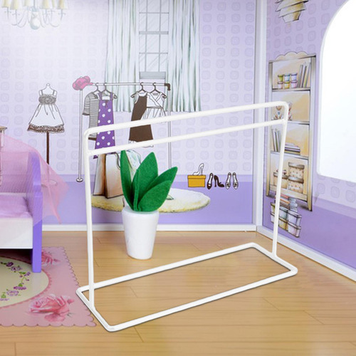 Perchero Para Ropa De Casa De Muñecas, Minisoporte Blanco