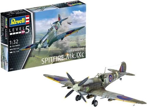 Revell Avion Spitfire Mk.ixc 1/32 P/ Armar Pintar 3927