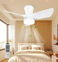 Comprar Ventilador De Techo Blanco Con Luz 30 , Perfil Bajo, Control