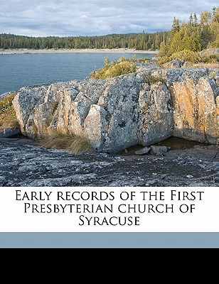 Libro Early Records Of The First Presbyterian Church Of S...