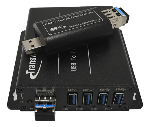 Transwan 4 Puertos Usb 3.0/2.0/1.1 Extensor Sobre Fibra