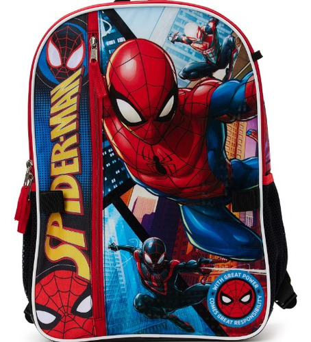 Maleta Morral Spiderman + Lonchera+accesorios