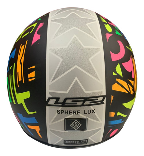 Casco Abierto Ls2 Sphere Lux Crisp L Ngo/mate/ama Fluo Of558