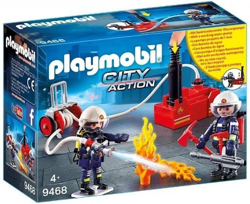 Playmobil City Action Bomberos Con Bomba De Agua 9468