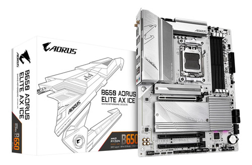 Gigabyte B650 Aorus Elite Ax Ice Lga Triple Pcie Usb 3.2 Gen