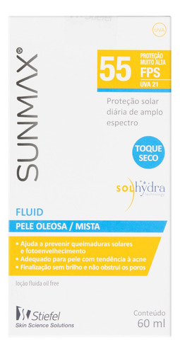 Protetor solar  Sunmax  Toque Seco 55FPS  60mL