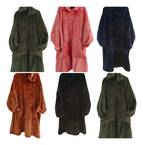 Maxi Buzo Pijama Peluche Abrigo Oversize Gigante Abrigo Soft