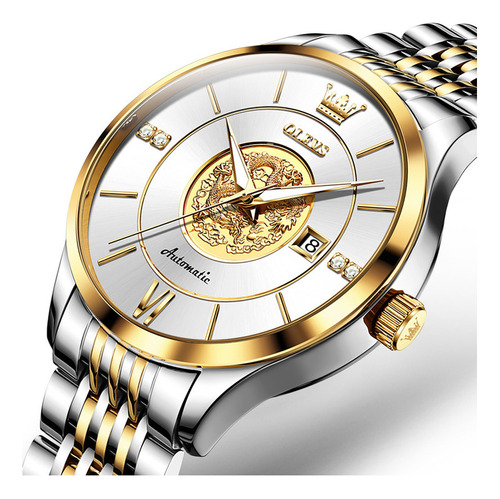 Relojes Mecánicos Olevs Luminous Calendar Color Del Fondo Silver Golden White