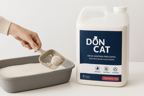 Piedras Doncat Bentonita Blanca 20kg - Arena Para Gatos