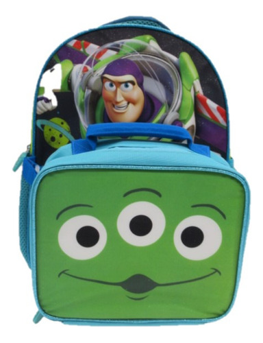 Mochila Escolar Toy Story Buzz Lightyear + Lonchera Marciano