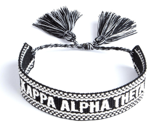 Sorority Shop Alpha Theta Bracelet  Brazalete Tejido, Blanc