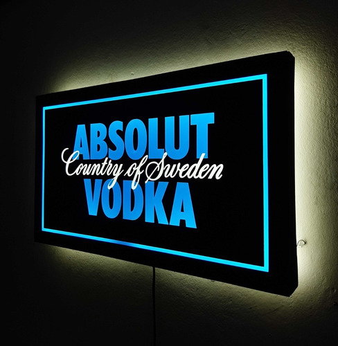 Adsolut Vodka Cartel Luminoso Led Deco Bar