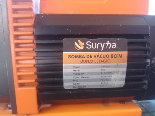 Bomba De Vácuo 8cfm , Vacuômetro Testes 552, Mangueira E Reg