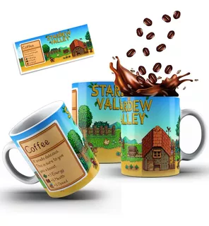 Caneca Stardew Valley Game Café Energia