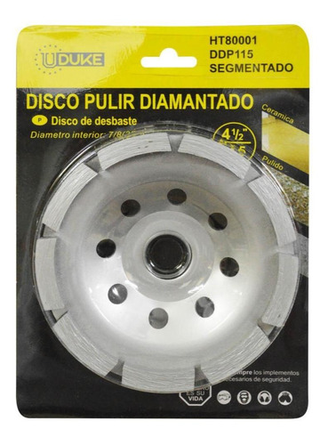 Disco Pulir Piedra Diamantado Segmentado Uduke 4 1/2 (ddp115