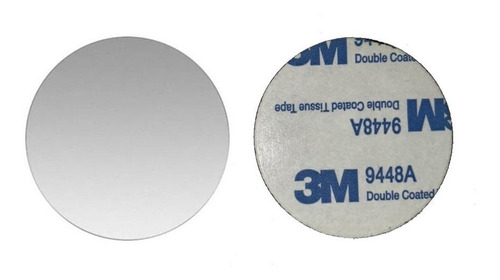 Placa Metal Para Soporte De Imán Con Adhesivo 3m 40mm Plata