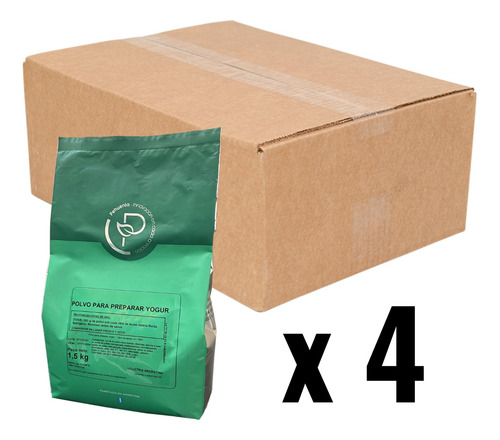 Polvo Preparado Yogurt En Polvo 1,5 Kg Caja X 4 Unidades 