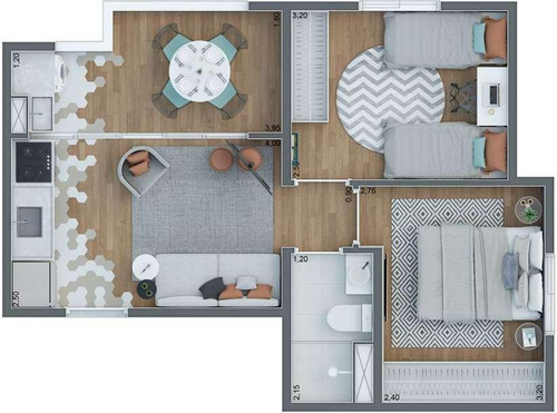 Imagem 24 de 27 de Apartamentos 2 Quartos Com Ou Sem Suíte No Jaguaribe - Osasco