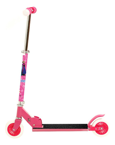 Patinete Frozen De 2 Rodas Infantil De Menina Rosa Cor Rosa e Branco