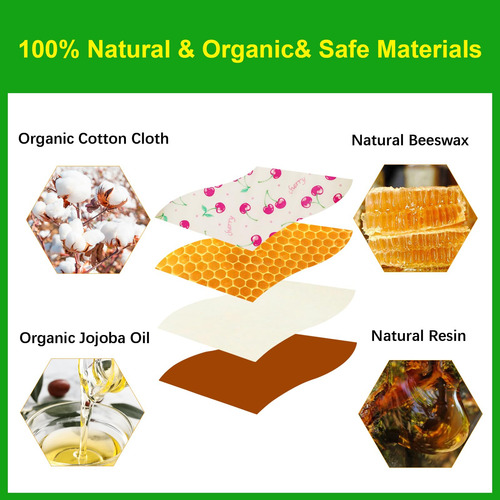 Rollos Reutilizables De Cera De Abejas Para Alimentos