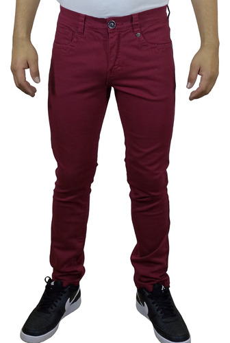 Pantalón Drill Moda Para Hombre - Guinda-6