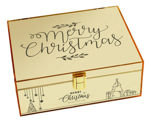 Cajas De Acrílico Navidad Decoraciones Navideñas Caja De