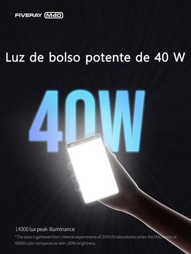 Zhiyun Fiveray M40 40w Led Bicolor Luz De Vídeo Portátil