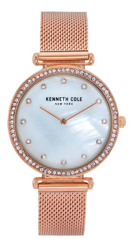Reloj Mujer Kenneth Cole Kc50927004 Cuarzo Pulso Oro Rosa En