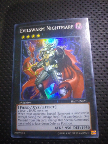 Carta  Konami Yugioh Evilswarm Nightmare 