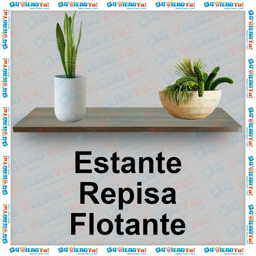 Imagen 5 de 7 de Estante Repisa Flotante Invisible 60x20x1,5cm Nogal Nakan