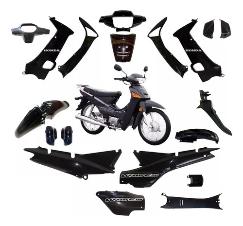 Kit Plasticos Carenado Honda Wave 19 Cachas Calcos De Regalo