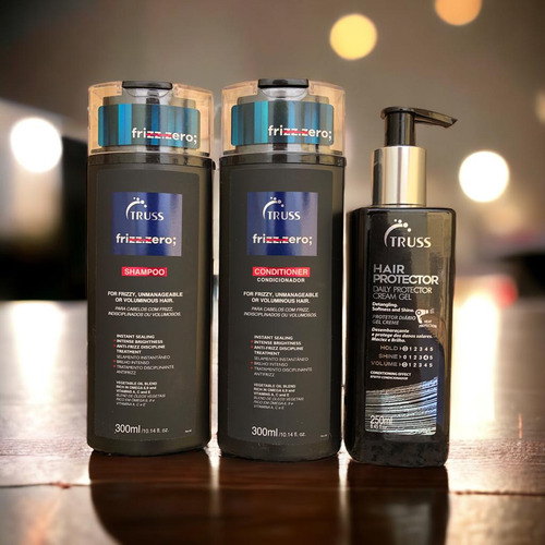 Frizz.zero Shampoo Condici 300ml +hair Protector 250ml Truss