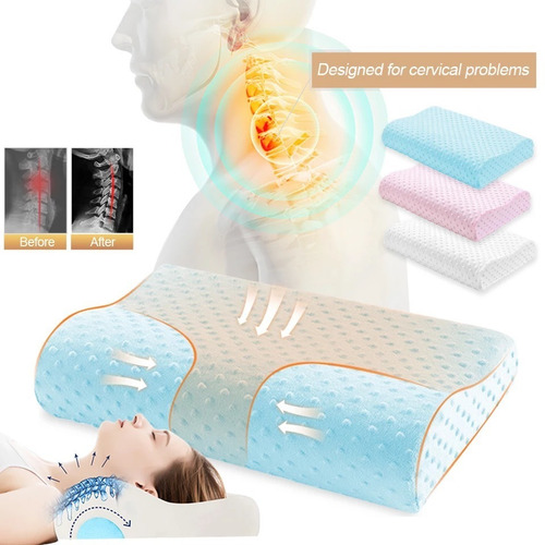 Imagen 4 de 6 de Almohada Viscoelastica Ortopedica Memory Pillow - 50x30 Cm