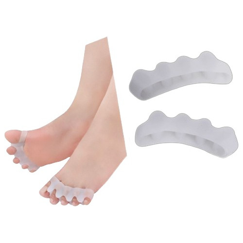 2 Pares Separador Dedos Pie Completo Silicona Juanetes