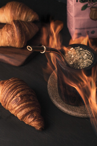 Mate Yaki + Bombilla Pico De Loro Acero Inoxidable