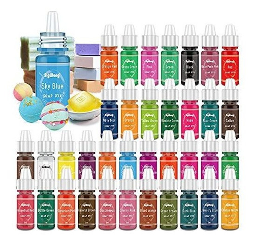 Colorante Liquido Concentrado P/ Jabon Y Sales -  36 Colores