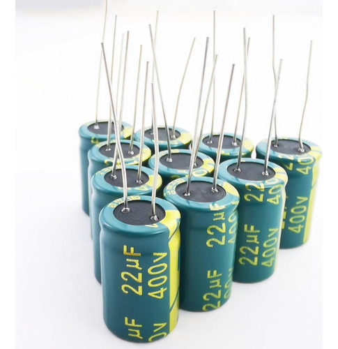 10 Pzas Capacitor Electrolítico 400v 22uf
