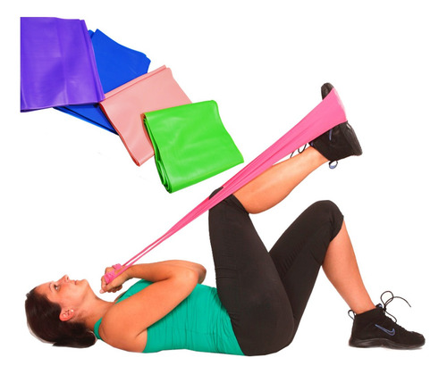 Imagen 1 de 8 de Banda Elástica Tipo Theraband Colores Gym Yoga Rehabilita Of