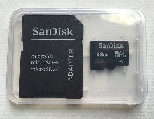 Tarjeta De Memoria Micro Sdhc Sandisk 4 De 32gb + Adaptador