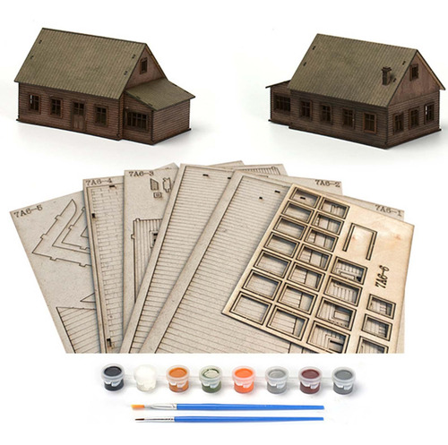 Modelo De Casa Europea 1/72 Sin Montar Para Mesa De Estilo F