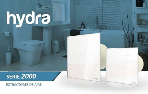 Extractor De Aire Baño Cocina 100mm Hydra Vidrio Gtia 2 Años