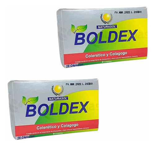 X2 Boldex Colerético Y Colagogo 16 - Unidad a $1250