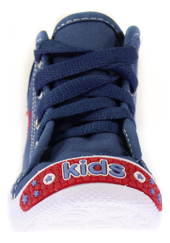 Tenis Botita Niño Bebe Casual Vane Kids 673 Azul 12 A 16 Bg