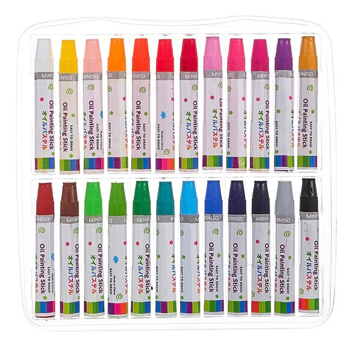 Miniso Paquete De Crayones 24 Piezas Color Multicolor