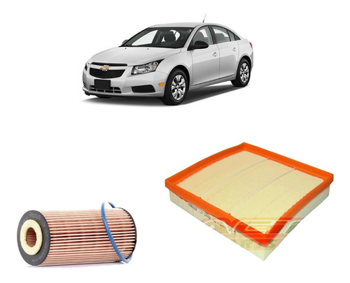 Kit 2 Filtros Chevrolet Cruze 1.8