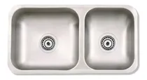 Comprar Bachas Cocina Doble Pileta 345 Acero Inoxidable 67x34x18 Color Plateado